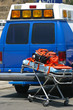 Paramedics car arrives at the scene
