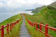 hiking path with pavillion