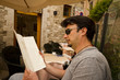 Photo: Adult Tourist Visiting Towns in Tuscany and Umbria, Italy Adult Tourist Visiting Towns in Tuscany and Umbria, Italy