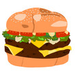 Vektor: Burger, Cheeseburger Burger, Cheeseburger