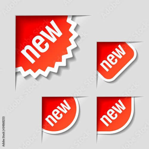 Vector: New labels New labels