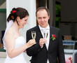 newlyweds celebrate there wedding