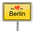 Ortsschild Herz Berlin