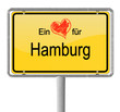 Ortsschild Herz Hamburg Ortsschild Herz Hamburg