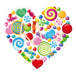 candy heart white