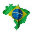 Drapeau carte brésilien
