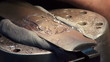detail of craftman during make incision