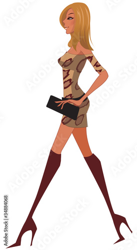 Vector: side view of woman walking side view of woman walking