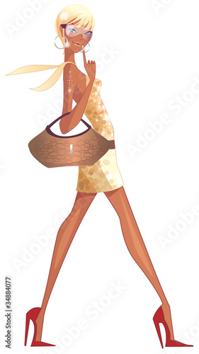 Vector: side view of woman walking side view of woman walking