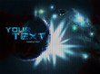 Mosaic background, blue light explosion. Vector