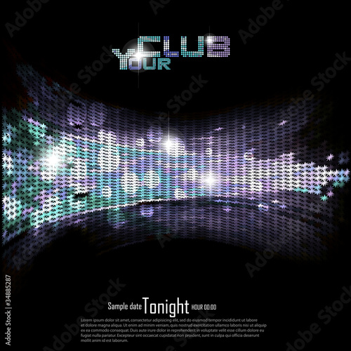 Vector: Disco | Club invitation background.Vector illustration. Disco | Club invitation background.Vector illustration.
