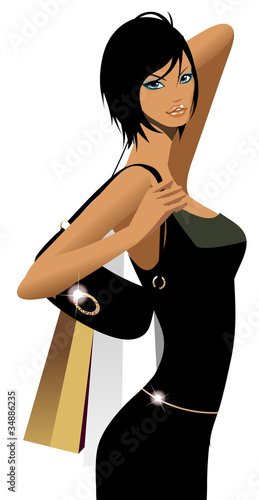 Vector: side view of woman smiling side view of woman smiling