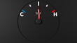 Car thermometer and moving pointer on it. HD.