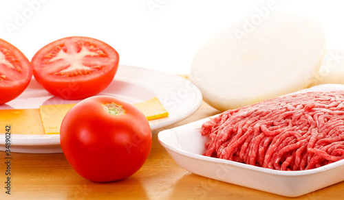 Photo: Ground Beef Tomatoes Onion and Cheese Ground Beef Tomatoes Onion and Cheese