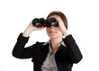 businesswoman with binoculars
