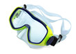 Yellow diving mask isolated  on white background