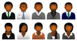 Afro-Caribbean Business & Office Avatars