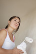 girl painting apartment