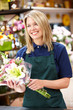 Woman working in florist