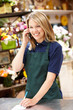 Woman working in florist