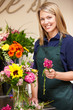 Woman working in florist