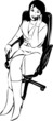 sketch of a girl in a chair talking on the phone sketch of a girl in a chair talking on the phone