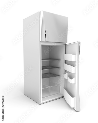 Illustration: Silver modern fridge Silver modern fridge