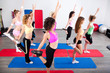 Group of women, stretching Group of women, stretching
