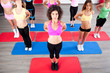 Young people in the fitness club Young people in the fitness club