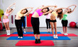 Group of women, stretching Group of women, stretching