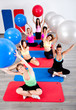Young people in the fitness club Young people in the fitness club
