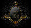 Royal vector background with golden frame
