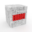 Europe. Box from name of european countries Europe. Box from name of european countries