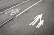 Pedestrian and bicycle reserved lanes Pedestrian and bicycle reserved lanes