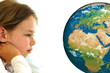 Enfant devant la terre. Enfant devant la terre.