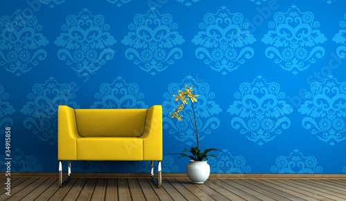 Illustration: Wohndesign - Sessel orange Wohndesign - Sessel orange