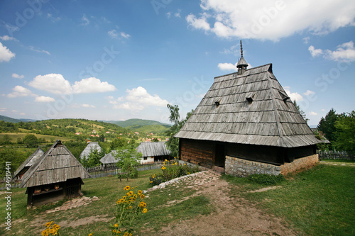 Photo: Traditional serbian houses in ethno-village Traditional serbian houses in ethno-village