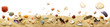 Sand und Muscheln Dekoration