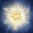 Nuclear fission concept , 3d illustration