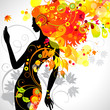 decorative composition with girl
