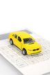 Toy car and calculator Toy car and calculator