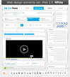 Web design elements set white