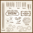 Vektor: Vector Pasta Set Vector Pasta Set