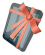 Illustration: Tablet computer with red ribbon. 3D rendered Tablet computer with red ribbon. 3D rendered