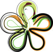 Organic Font illustration. Vector illustration