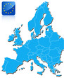 Carte et drapaeu de l'Europe