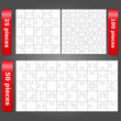 Vector jigsaw puzzles with 25, 50 and 100 pieces