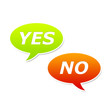 Yes and no stickers