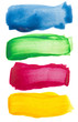 Colorful watercolor brush strokes