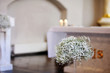 Beautiful flower decoration in a church